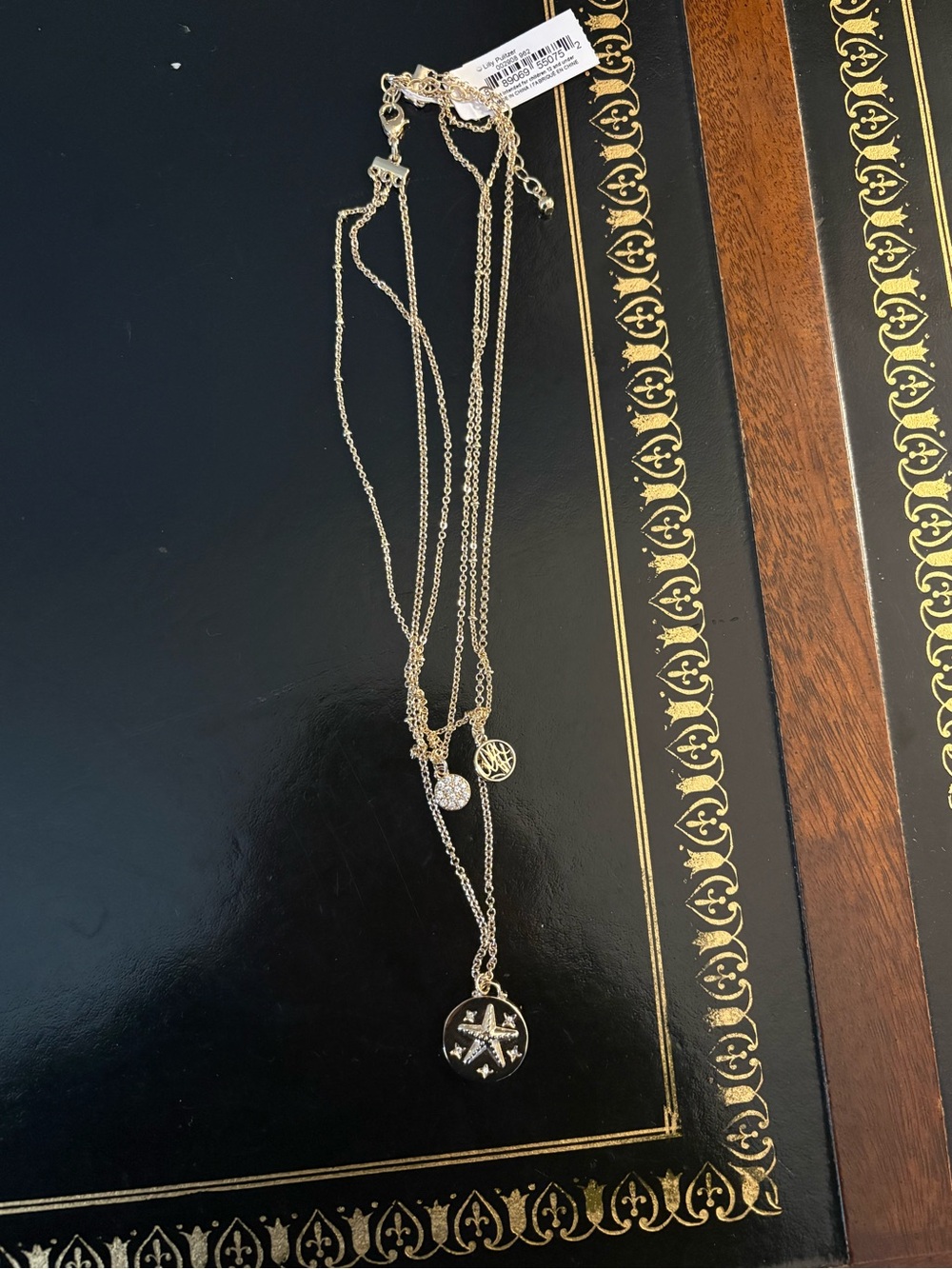 Lilly Pulitzer Gold Layered Necklace with Starfish Charm